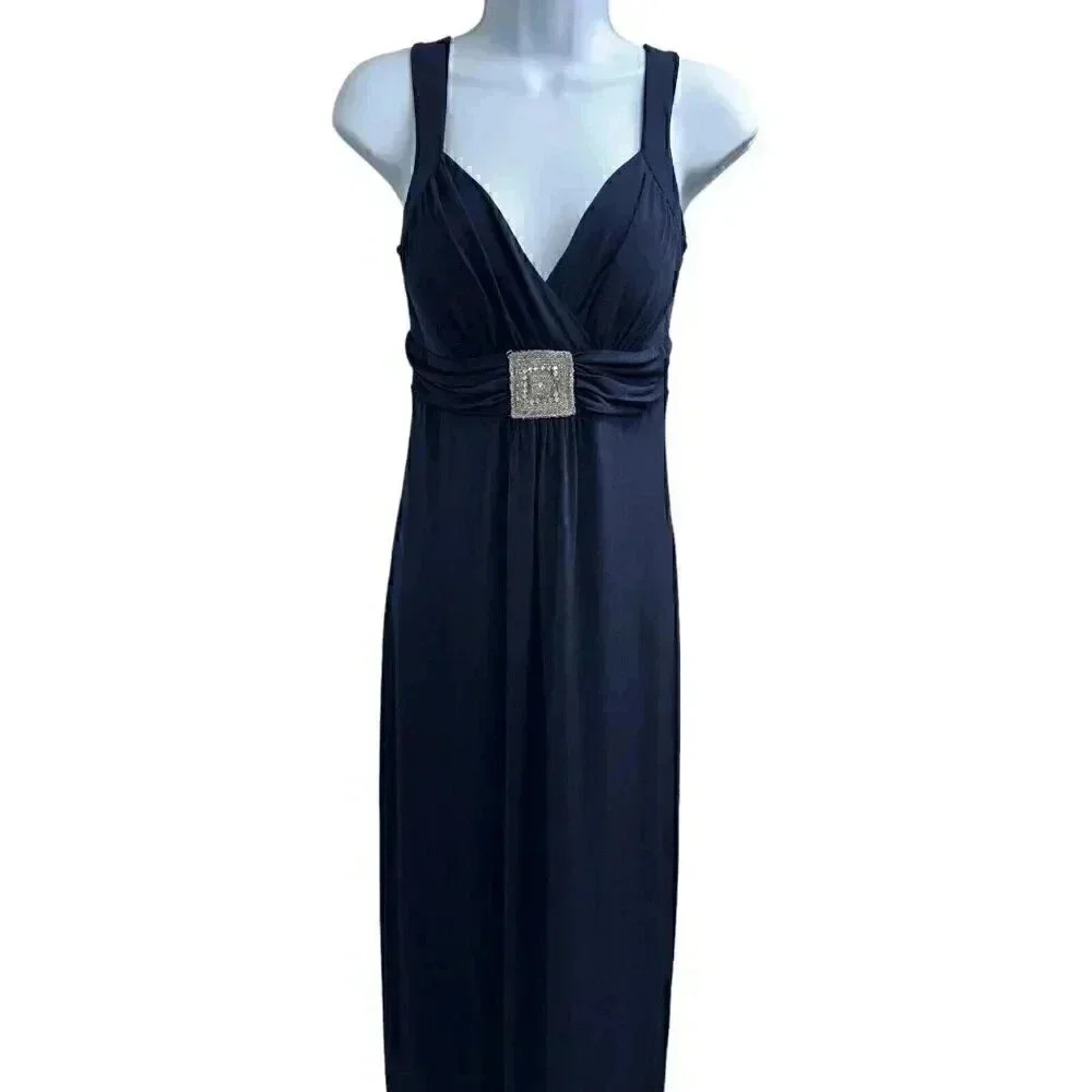 EN Focus Studio long gown dress size 6 Navy